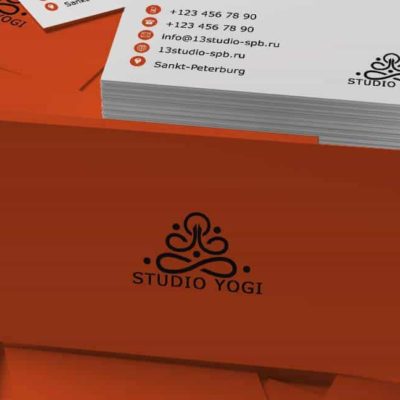 Шаблон визитки студии yogi