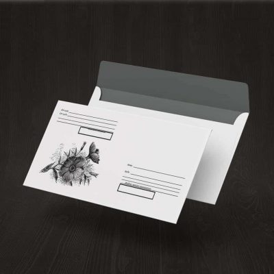 Шаблоны красочных почтовых конвертов DL/65 для распечатки на принтере